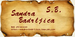 Sandra Badrljica vizit kartica
